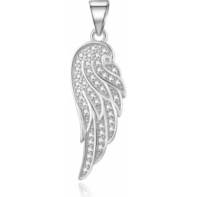 Beneto Stříbrný přívěsek se zirkony Andělské křídlo TAGH223 – Zboží Mobilmania
