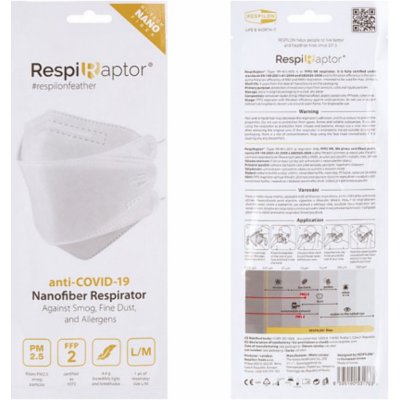 Respilon nano FFP2 respirátor RespiRaptor 1 ks – Zboží Mobilmania