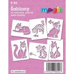 Magic šablony papírové 6 ks sada B2 Kočičky – Sleviste.cz