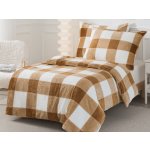 Xpose povlečení KÁRO Exclusive béžové Mikroplyš 140x200 70x90 – Zboží Dáma