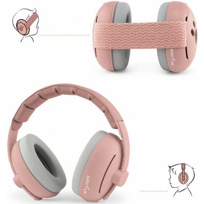 Zazu Earmuffs 2v1 růžové – Sleviste.cz