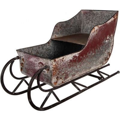 Clayre & Eef Červené antik kovové sáně - Vánoční nostalgie - 51*23*30 cm – Hledejceny.cz