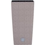 Prosperplast Květináč Rato square 26,5 x 26,5 x 50 cm moka – Zboží Mobilmania