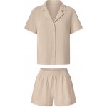 esmara Dámské mušelínové pyžamo béžová – Zboží Dáma