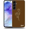 Pouzdro a kryt na mobilní telefon Samsung Picasee silikonové Samsung Galaxy A55 5G Brown flowers černé