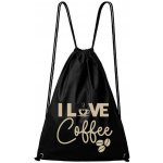 Dobrý triko bavlněný batoh I love coffee Černá – Hledejceny.cz