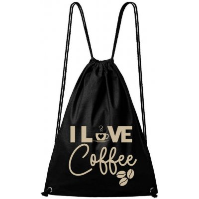Dobrý triko bavlněný batoh I love coffee Černá – Hledejceny.cz