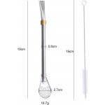 Mercedes Titanium bombilla se zlatým prstencem 19 cm stěteček – Zboží Dáma