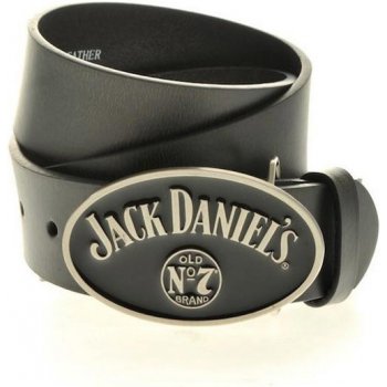 Jack Daniel's opasek PÁNSKÝ OLD No.7 LOGO/OVÁL LESKLÝ/ČERNÝ