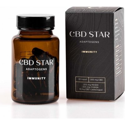 CBD Star Medicinální houby s CBD - Immunity Adaptogens, 30 kapslí