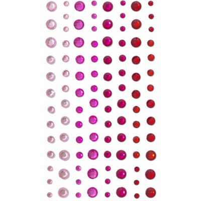 Galeria Papieru Samolepicí dekorační kamínky - mix velikostí, červené odstíny, 104 ks – Sleviste.cz