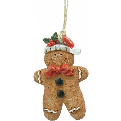 Clayre & Eef Hnědá vánoční ozdoba Perníček Gingerbread 6*1*8 cm – Hledejceny.cz