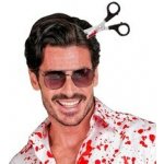 Zapíchnuté nůžky na čelence halloweenské – Zboží Dáma