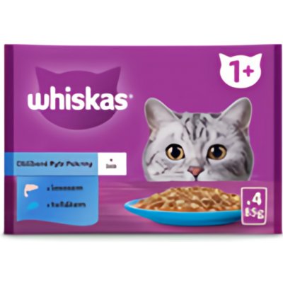 Whiskas Oblíbené Rybí Pokrmy v želé pro dospělé kočky 4 x 85 g