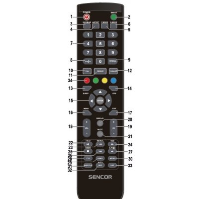 Dálkový ovladač Sencor SLE 3231TCS – Zboží Živě
