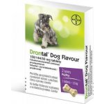 Drontal Dog Flavour pro psy 144 mg 50 mg 2 x 150 mg – Hledejceny.cz