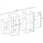 Nástěnná knihovna Bilbao 7.0 Nástěnné police Sonoma Oak – Sleviste.cz