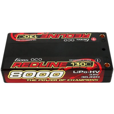 GENS ACE Lipo Battery 8000mAh 3.8V 1S2P 130C univerzální – Hledejceny.cz