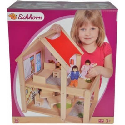 Eichhorn Dřevěný domeček pro panenky Doll's House 41 cm – Zbozi.Blesk.cz