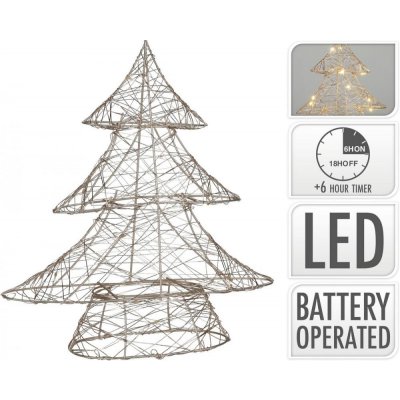 Kinekus Dekorace stromek 20 LED 30 cm s časovačem zlatý KIN64309532 – Hledejceny.cz