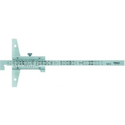 Mitutoyo Hloubkoměr s noniem v provedení s háčkem a s jemným dostavěním 10,1 10,1-300 mm 527-413 – Sleviste.cz