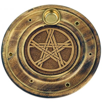 Mani Bhadra stojánek na vonné tyčinky a kužely Pentagram 10 cm – Sleviste.cz