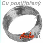 Ag postříbřený drát polotvrdý, 0,8 mm, 100 m – Zboží Mobilmania