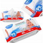 AKUKU Dětské vlhčené ubrousky Akuku 99% vody 70 ks – Zboží Dáma