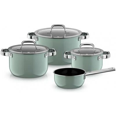 Sada hrnců FUSIONTEC MINERAL PRO 4 ks, Eucalyptus zelená - WMF – Hledejceny.cz