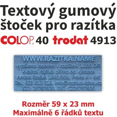 Trodat Colop Gumový štoček pro razítko 40, 4913 – Zboží Živě