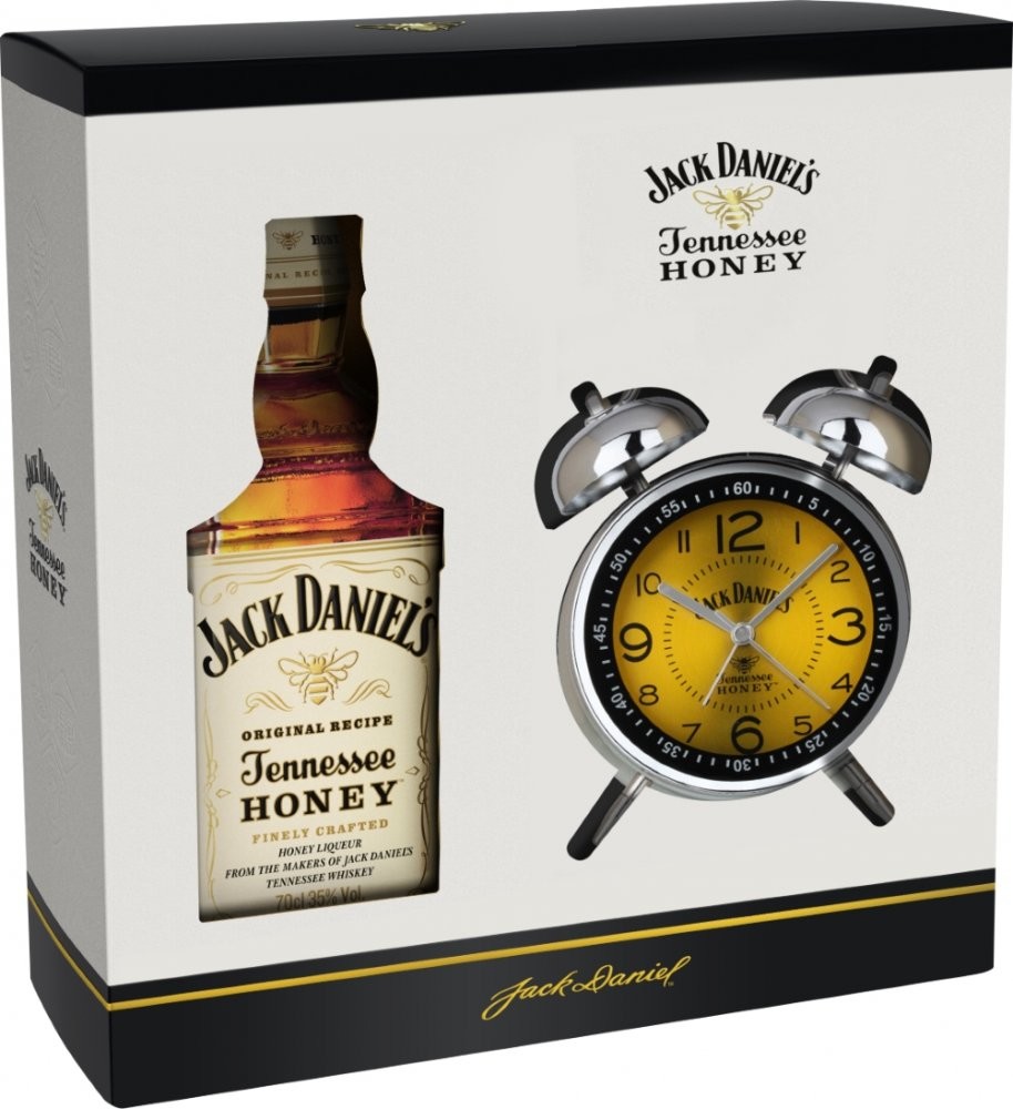 Jack Daniel\'s Honey 35% 0,7 l (dárkové balení budík)