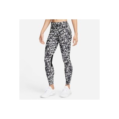 Nike Fast-Women's Mid-Rise Printed Full-Length Training Leggings with Pockets DX0118-025 černé – Hledejceny.cz