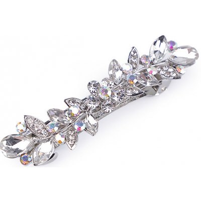 Francouzká spona do vlasů s broušenými kamínky s AB efektem Varianta: crystal AB, Balení: 1 ks – Zboží Mobilmania