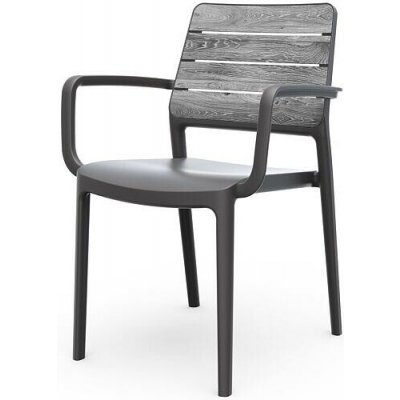 Keter Deco Porto s područkami storm grey / grafit 271507 – Hledejceny.cz