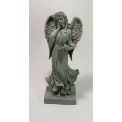 Soška Anděl šedá 30 cm – Zboží Mobilmania