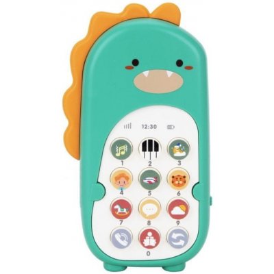 eliNeli Dětský telefon dinosaurus zelený – Zboží Dáma