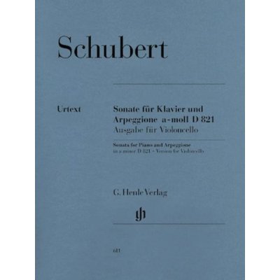 Franz Schubert Sonata For Piano And Arpeggione In A Minor D 821 noty na violoncello, klavír – Zboží Mobilmania