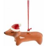 Sass & Belle Sausage Dog vánoční ozdoba hnědá – Hledejceny.cz