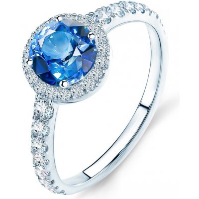 Savicki zásnubní prsten This is Love bílé zlato modrý safír diamanty TIL 3 NSZ B