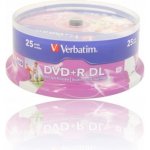 Verbatim DVD+R 8,5GB 8x, Double Layer, AZO, printable, cakebox, 25ks (43667) – Zboží Živě