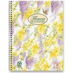 Pigna kroužkový blok Nature Flowers A4 čtverečkovaný 135 listů – Zboží Živě
