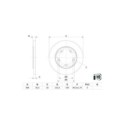 BOSCH brzdový kotouč 0 986 479 F44