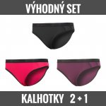 Sensor Double Face 3Pack dámské kalhotky černá lilla magenta – Hledejceny.cz