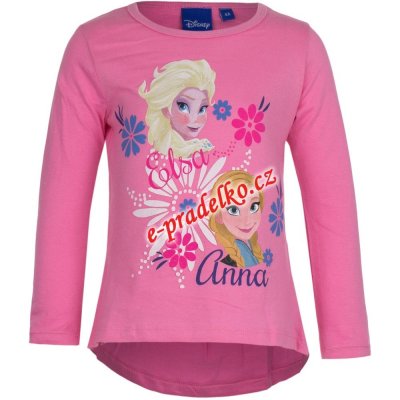 dívčí tričko Disney Frozen Anna a Elsa růžová