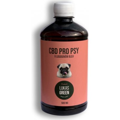 Lukas Green CBD pro psy v lososovém oleji 500 mg 500 ml – Hledejceny.cz