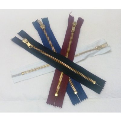 Zip mosazný riflový 14 cm – Hledejceny.cz
