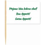 Vlaječka s přáním dobré chuti-3 jazyky - 3 x 2 cm - min 100 ks – Hledejceny.cz
