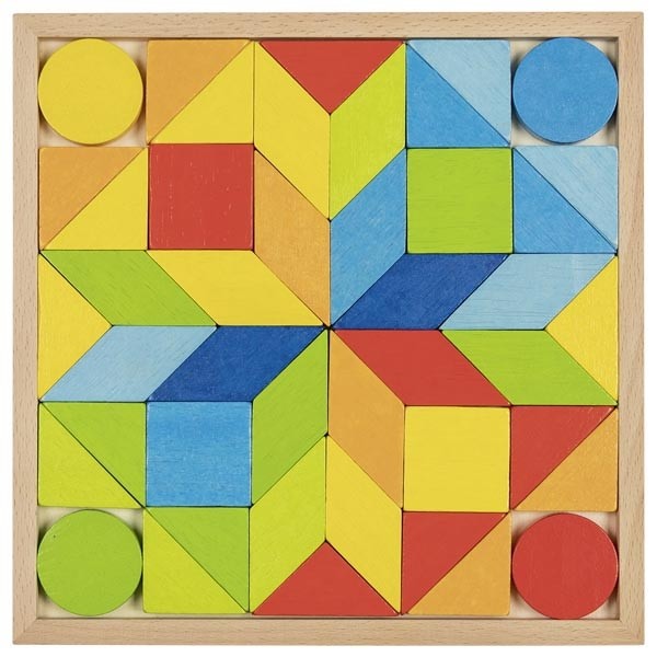 Goki Mozaika dřevěné tvary na desce 44 ks