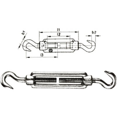 Šroub napínací HÁK-HÁK, DIN 1480, nerez A4 M8 - hobby balení, balení 1 ks – Sleviste.cz