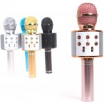 Bezdrátový karaoke mikrofon WS 858 Zlatý – Zboží Dáma